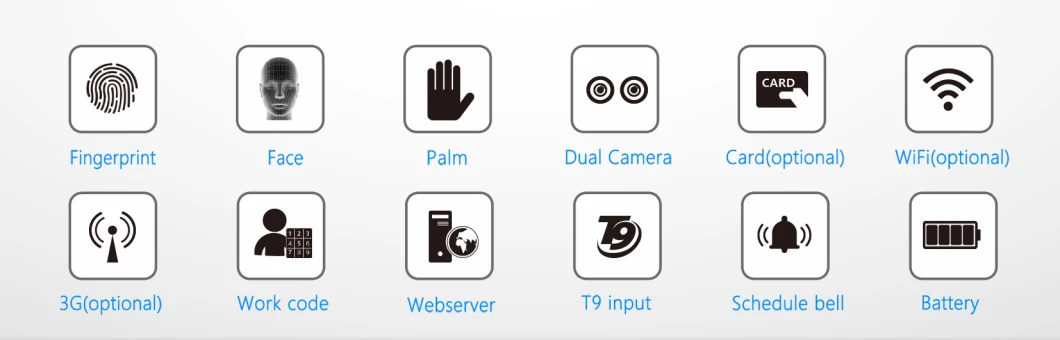 (FA1-P) Palm Facial Recognition Time Attendance and Access Control Device with TCP/IP Communication.