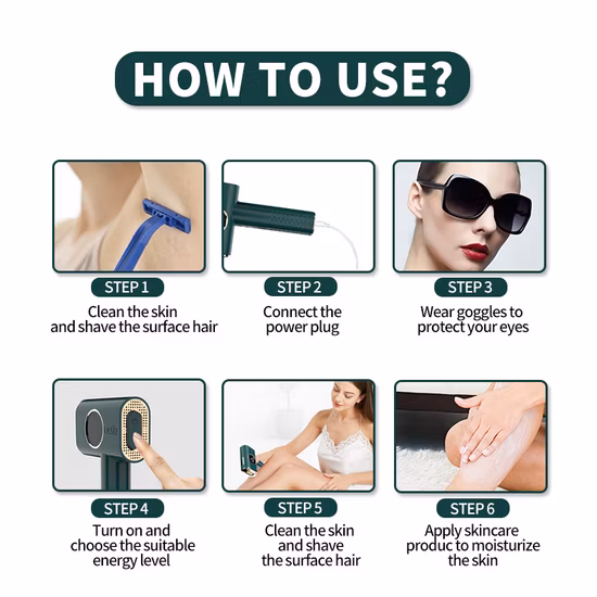 Dispositivo eléctrico sin dolor del vello del cuerpo del retiro permanente del vello de la piel lisa IPL